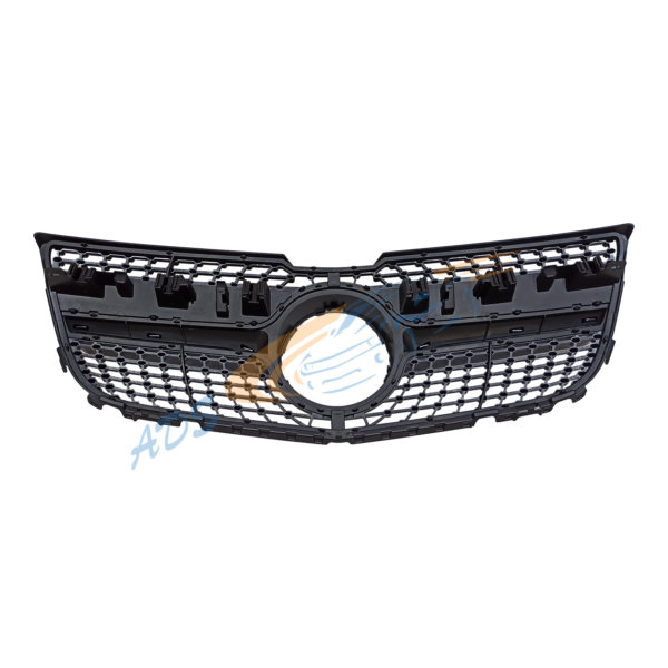 Mercedes Benz GLK X204 2013 - 2015 Facelift Black Diamond Grille Without Camera 2