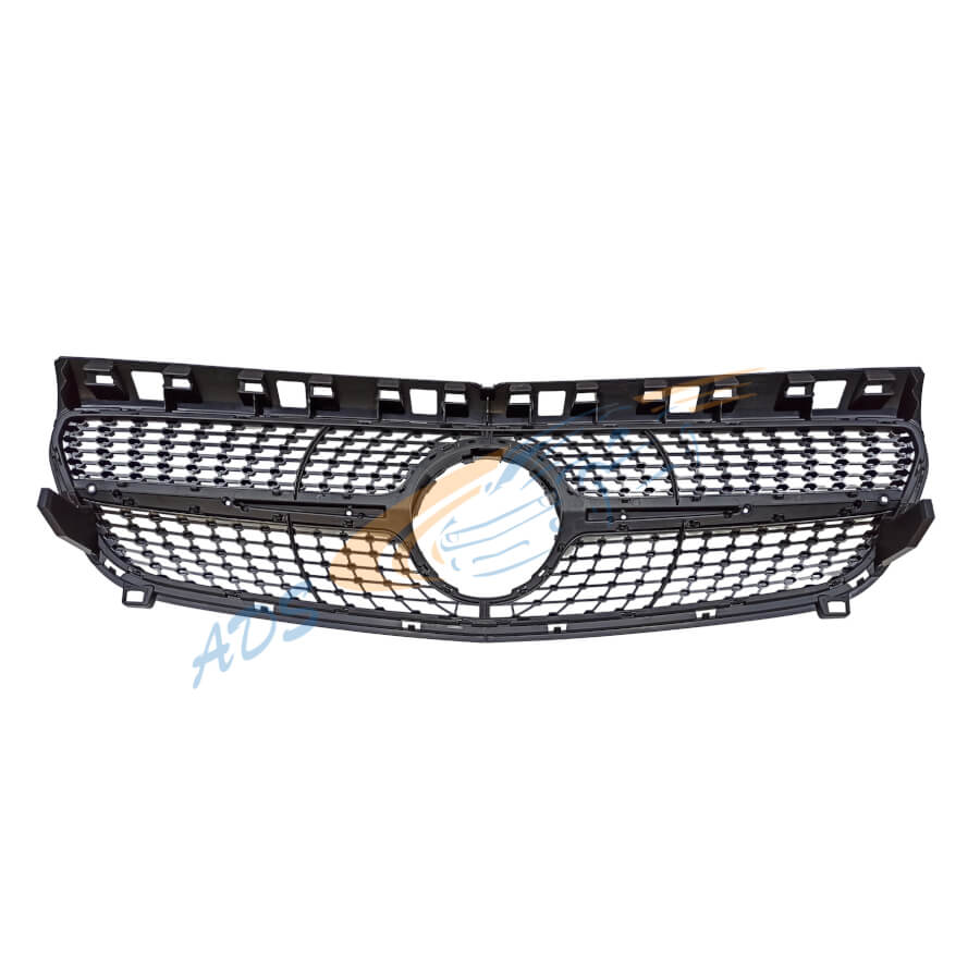 Mercedes Benz W176 A Class 2012 - 2015 Black Diamond Grille Without Camera Hole 2